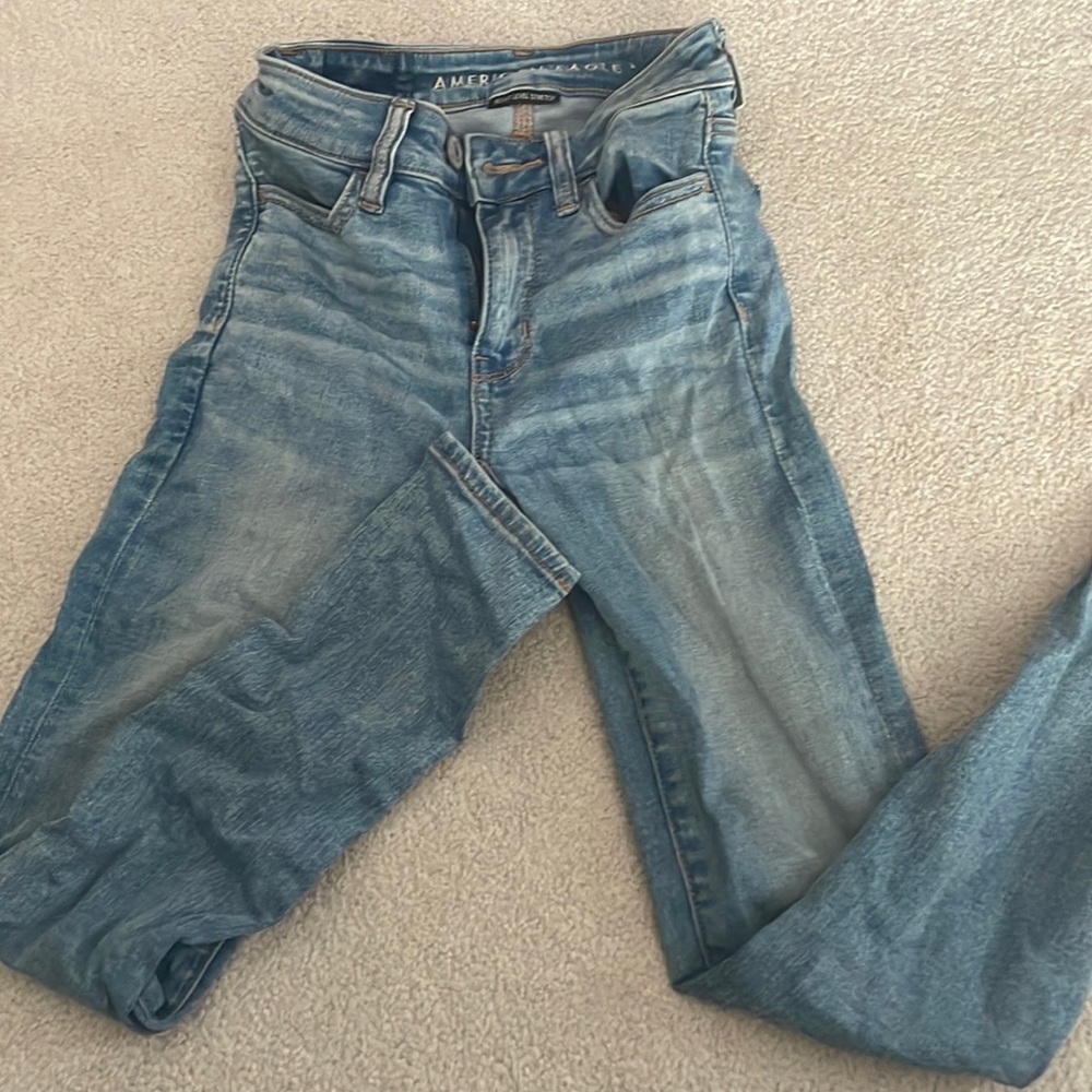 American Eagle Blue Skinny Jeans (Next Level Stretch) size 00, good condition